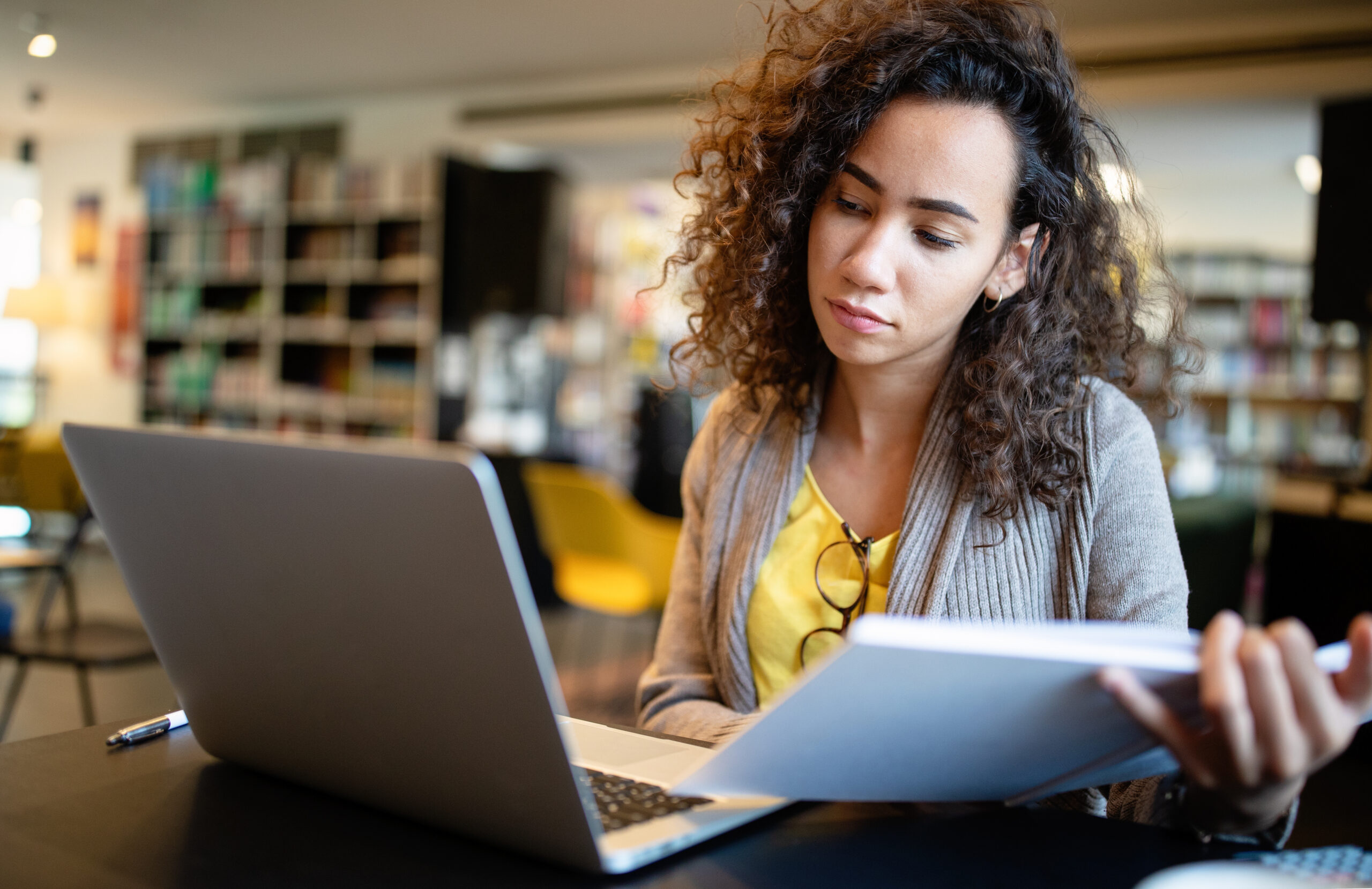 woman on computer