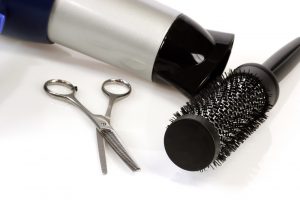 blow dryer and round brush
